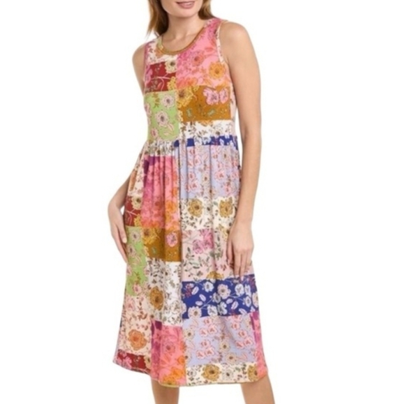 Johnny Was Dresses & Skirts - Johnny Was Cosmo Patchwork Tea Length Tank Dress